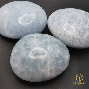 Blue Calcite Palm Stone